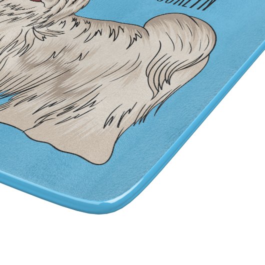 Hundeschmuck-Cartoon Schneidebrett (Ecke)