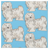 Hundeschmuck-Cartoon Stoff (Nahaufnahme)