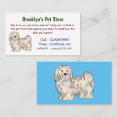 Hundeschmuck-Cartoon Visitenkarte (Vorne/Hinten)