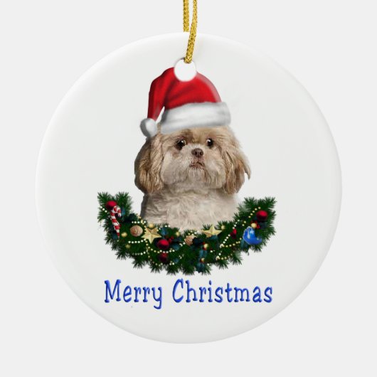 Hundeschmuck Keramikornament (Vorne)