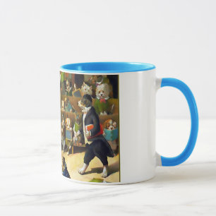 Hundeschool van Louis Wain Tasse