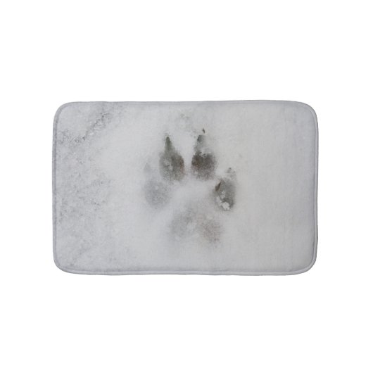 Hundeschoss im Schnee Badematte (Vorderseite)