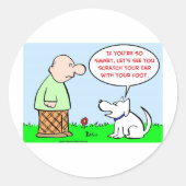 Hundeschraube Ohrfuß Runder Aufkleber (Vorderseite)