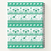 Hundeschrift goldenes Muster - grün - Notizblock (Rückseite)