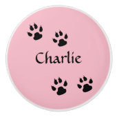 Hundeschritt Keramikknauf (Vorderseite)