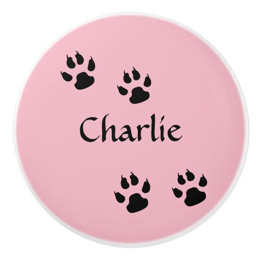 Hundeschritt Keramikknauf (Vorderseite)