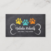 Hundeschritt mit benutzerdefinierter Farbmaske Sit Visitenkarte (Vorderseite)