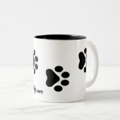 Hundeschritt Zweifarbige Tasse (VorderseiteRechts)