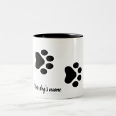 Hundeschritt Zweifarbige Tasse (Mittel)