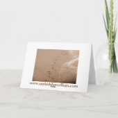 Hundeschritte in der Sand Sympathy Card Karte (Rückseite)
