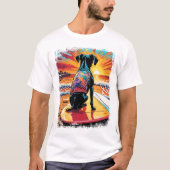 Hundeschuhen Niedliches farbiges Comic Illustratio T-Shirt (Vorderseite)