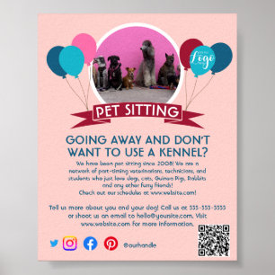 Hundeschuhling Haustier Pflegedienst Flyer Poster