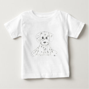 Hundeschüler Schwarz-weiß dalmatinisch Baby T-shirt