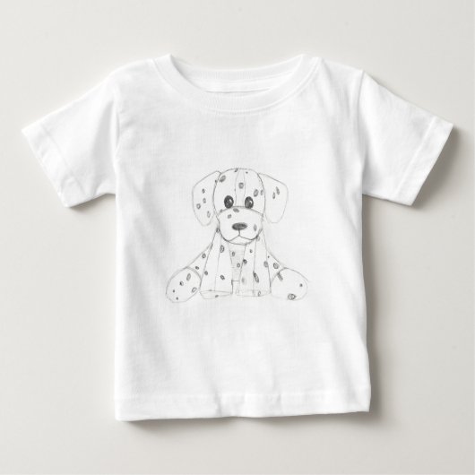 Hundeschüler Schwarz-weiß dalmatinisch Baby T-shirt (Vorderseite)