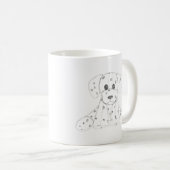 Hundeschüler Schwarz-weißes dalmatinisches Kleinki Kaffeetasse (VorderseiteRechts)