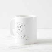 Hundeschüler Schwarz-weißes dalmatinisches Kleinki Kaffeetasse (Vorderseite Links)