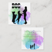 Hundeschulung / Hundeausbilder Quadratische Visitenkarte (Vorne/Hinten)