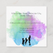 Hundeschulung / Hundeausbilder Quadratische Visitenkarte (Rückseite)