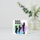 Hundeschulung / Hundeausbilder Quadratische Visitenkarte (Stehend Vorderseite)