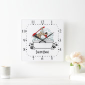 Hundeschutzuhr Quadratische Wanduhr (Zuhause)
