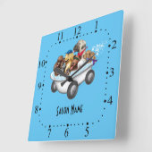 Hundeschutzuhr Quadratische Wanduhr (Winkel)