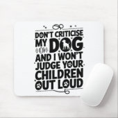Hundeschutzwarnung Mousepad (Mit Mouse)