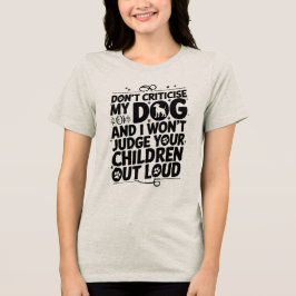 Hundeschutzwarnung Tri-Blend Shirt