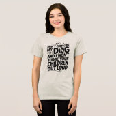 Hundeschutzwarnung Tri-Blend Shirt (Vorderseite voll)