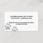 Hundeschutzwerkzeuge | Dienstleistungen für Hausti Terminkarte (Rückseite)