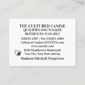 Hundeschwalker / Groomer / Etc. - SRF-Visitenkarte Visitenkarte (Rückseite)