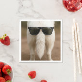 Hundeschwanz mit Sonnenbrille Serviette (Beispiel)