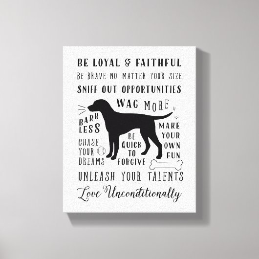 Hundeschweife Inspiration Hausregeln Leinwanddruck (Vorderseite)