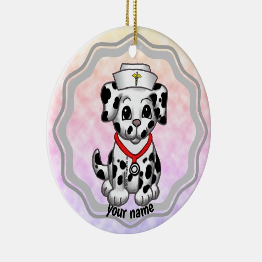 Hundeschwester Keramik Ornament (Rechts)