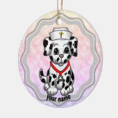 Hundeschwester Keramik Ornament (Links)