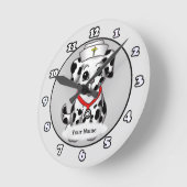 Hundeschwester Runde Wanduhr (Winkel)