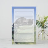 Hundeschwimmen im Wasser Briefpapier (Stehend Vorderseite)