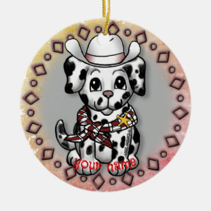 Hundesherriff keramik ornament