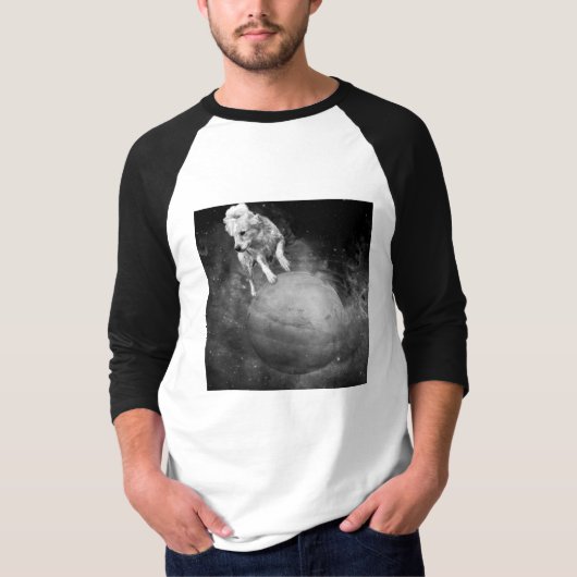 Hundeshirt aus Schwarz-Weiß-Galaxie - Fee Galaxy™ T-Shirt (Vorderseite)