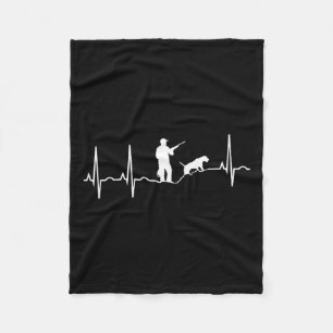 Hundeshirt der Jagd - Hound Hunter Heartbeat Fleecedecke