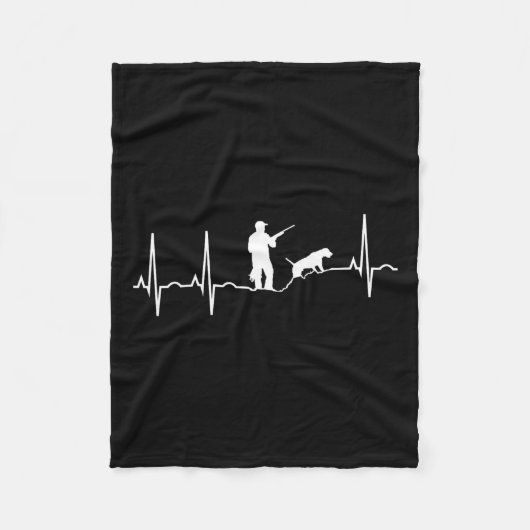 Hundeshirt der Jagd - Hound Hunter Heartbeat Fleecedecke (Vorderseite)