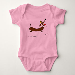 Hundeshirt für abstrakte Dackel Baby Strampler