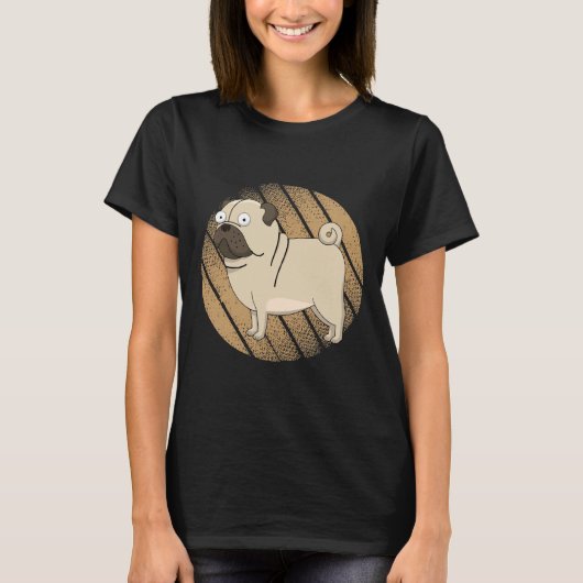 Hundeshirt - Mops T - Shirt - Benutzerdefinierter (Vorderseite)