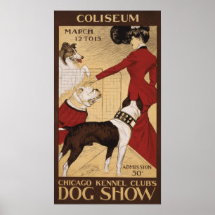Hundeshow des Chicago-Hundehütten-Vereins 1902 Poster
