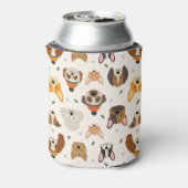 Hundesicht im Winter Hats Urlaubsmuster Dosenkühler (Kanne Rückseite)
