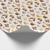 Hundesicht im Winter Hats Urlaubsmuster Geschenkpapier (Ecke)