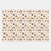 Hundesicht im Winter Hats Urlaubsmuster Geschenkpapier Set (Vorderseite)