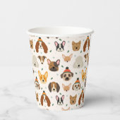 Hundesicht im Winter Hats Urlaubsmuster Pappbecher (Rückseite)