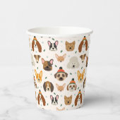 Hundesicht im Winter Hats Urlaubsmuster Pappbecher (Links)