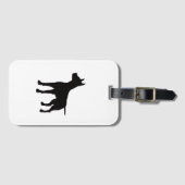 Hundesilhouette-Druck Gepäckanhänger (Vorderseite (Horizontal))
