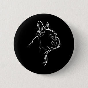 Hundesilhouette Französische Bulldogge Liebhaber F Button